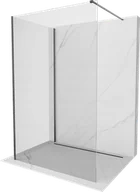 Ścianki i drzwi prysznicowe - Mexen Kioto ścianka prysznicowa Walk-in 90 x 90 cm, transparent, gun gray szczotkowany - 800-090-212-66-00-090 - miniaturka - grafika 1