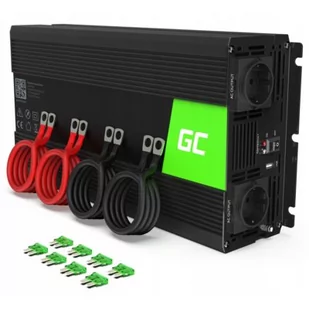Green Cell Przetwornica Napięcia Green Cell   12V do 230V, 3000W/6000W, Czysta sinusoida INV15 - Przetwornice samochodowe - miniaturka - grafika 1