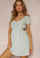 Sukienki - Miętowa Sukienka Demaret - Renee - miniaturka - grafika 1