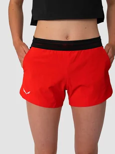 Salewa Szorty funkcyjne w kolorze czarno-czerwonym - Spodnie sportowe damskie - miniaturka - grafika 1