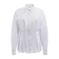 Koszule damskie - Damska Koszula GUESS LS AGATA CORSET SOLID SHIRT W3YH51WE2Q0-G011 – Biały - miniaturka - grafika 1