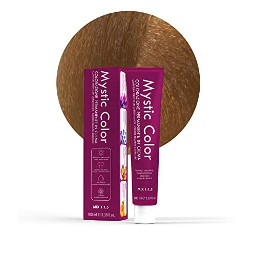 Mystic Color - Jasny blond złoty kolor 8,3 - farba do włosów - profesjonalna farba kremowa długotrwała - z hydrolizowaną keratyną, olejkiem arganowym i nagietkiem - 100 ml