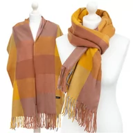 Apaszki i szaliki damskie - Duży Szal Damski Kaszmirowy Szalik Ciepły Kratka W Kratkę Kaszmir Kolory - Sza-H-9748-15 - miniaturka - grafika 1