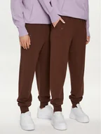 Spodnie sportowe męskie - Pangaia Spodnie dresowe Merino Brązowy Regular Fit - miniaturka - grafika 1