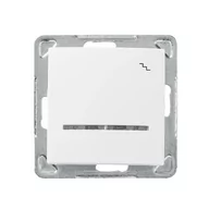 Wyłączniki światła i elektryczne - Ospel Impresja Łącznik schodowy z podświetleniem pomarańczowym ecru ŁP-3YS/m/27 ŁP-3YS/M/27 - miniaturka - grafika 1