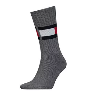 Skarpety męskie Tommy Hilfiger, Szary (Middle Grey Mix 758), 43 EU - Skarpetki męskie - miniaturka - grafika 1