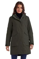 Płaszcze damskie - killtec Damski Parka/wodoodporny płaszcz z odpinanym kapturem Damen Funktionsparka, Dunkeloliv, 42, 43284-000 - miniaturka - grafika 1