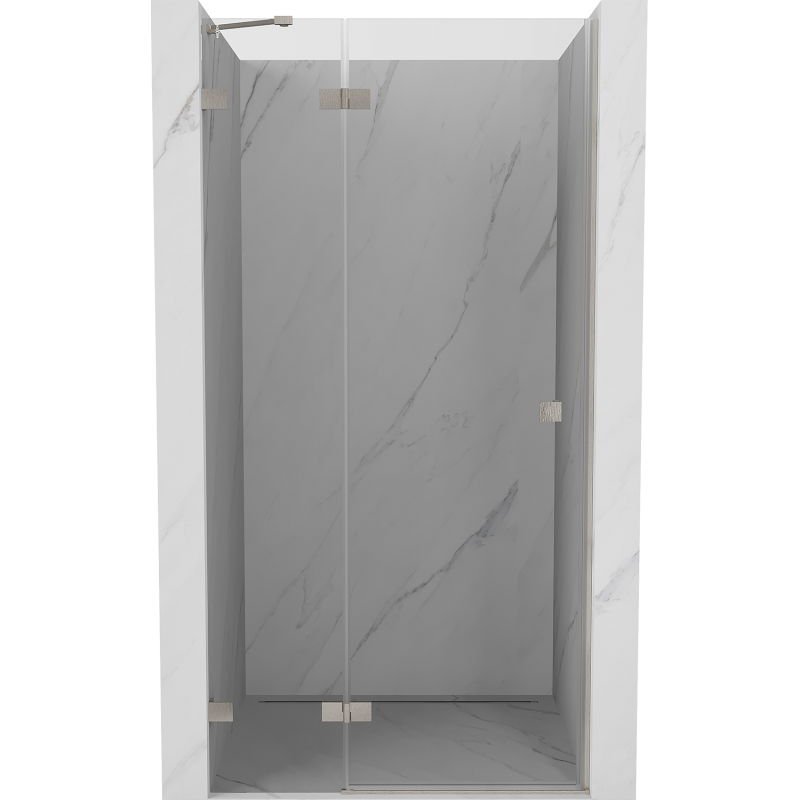 Mexen Lunar drzwi prysznicowe uchylne lewe 95 cm, transparent, nikiel szczotkowany - 834-095-000-97-00-L