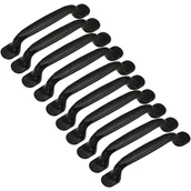 Zawiasy, okucia i inne akcesoria - 10 szt. uchwytów do drzwi kuchennych, szuflady do szafki, meble do sypialni, rozstaw 128 mm, czarne aluminium - miniaturka - grafika 1