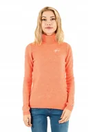 Swetry damskie - TOMMY HILFIGER DAMSKI GOLF TURTLENECK PEACH r.S - miniaturka - grafika 1