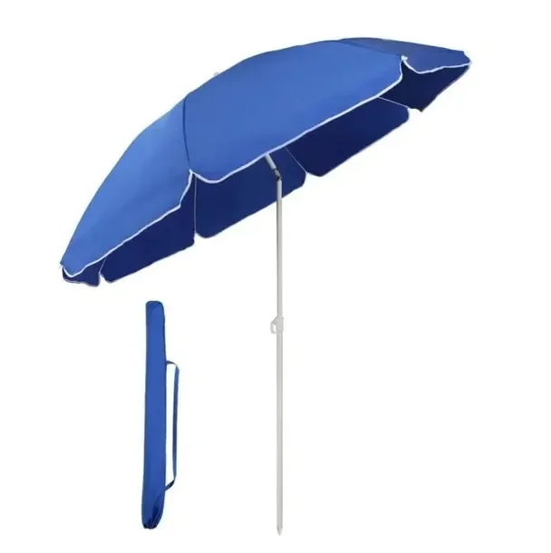 Parasol Ogrodowy Plażowy Balkonowy Tarasowy Sekey Niebieski 160 Cm