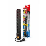 Listwy zasilające - HSK Listwa zasilająca Acar S8 DUAL 5m czarna LZACLZ850080 - miniaturka - grafika 1