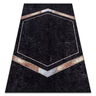 Dywany - Dywan do prania MIRO 52025.802 Marmur, geometryczny antypoślizgowy - czarny, 120x170 cm - miniaturka - grafika 1