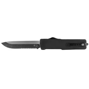 Nóż Templar Knife Large Zinc Black Rubber Drop Serrated Black - Noże - miniaturka - grafika 1