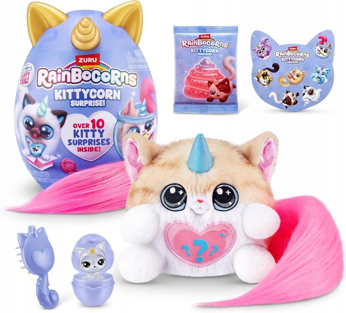 RAINBOCORNS JAJKO NIESPODZIANKA PLUSZAK KOTEK JEDNROŻEC KITTYCORN SURPRISE