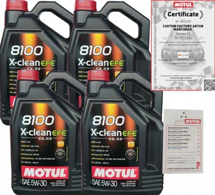Motul 8100 X-clean Efe 5W30 C2/C3 20L Bmw LL-04 Vw 505 00 Zawieszka - Oleje silnikowe - miniaturka - grafika 1