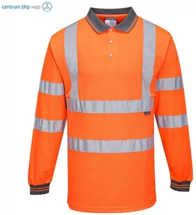 PORTWEST S277 KOSZULKA OSTRZEGAWCZA POLO Z DŁUGIMI RĘKAWAMI; POMARAŃCZOWY - Odzież robocza - miniaturka - grafika 1