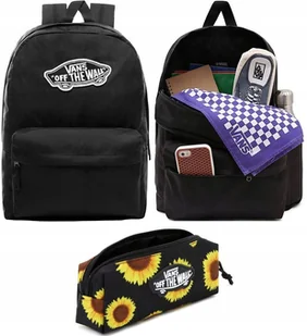VANS ZESTAW 2W1 PLECAK + PIÓRNIK VANS DESKA OLD SKOOL BLACK KWIATY FLORAL - Plecaki - miniaturka - grafika 1