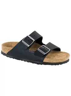 Birkenstock Skórzane klapki "Arizona" w kolorze czarnym - Klapki i japonki damskie - miniaturka - grafika 1