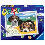 Zabawki kreatywne - Ravensburger Malowanka CreArt Szczeniaczki Jack Russell 28939 28939 - miniaturka - grafika 1