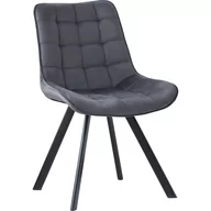 Krzesła - Krzesło Welurowe Szare w Stylu DC-6030 i-meble.eu - miniaturka - grafika 1