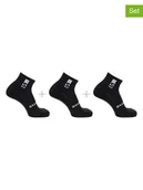 Skarpetki męskie - SALOMON Skarpety funkcyjne (3 pary) "Everyday Ankle" w kolorze czarnym - miniaturka - grafika 1