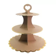 Dekoracje i nakrycia stołu na imprezę - Patera papierowa na ciasto brązowa urodziny - miniaturka - grafika 1