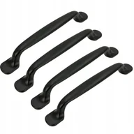 Meble modułowe i akcesoria - 4 x Uchwyt meblowy czarny 128 mm metalowy uchwyt do szafki szuflady - miniaturka - grafika 1