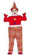 Stroje karnawałowe - Strój dla dzieci, czerwony klaun, rozmiar 116 - miniaturka - grafika 1