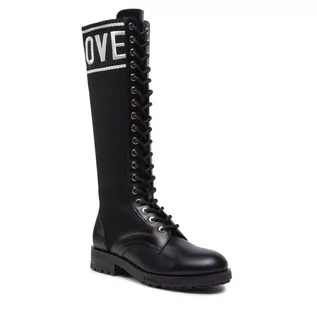 Kozaki damskie - Kozaki LOVE MOSCHINO - JA26034G1FIZE00C Nero - grafika 1