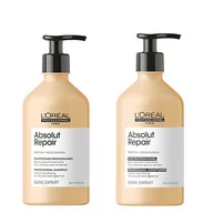 Zestawy kosmetyków damskich - Loreal, Absolut Repair, Zestaw: Szampon 500ml + Odżywka 500ml - miniaturka - grafika 1
