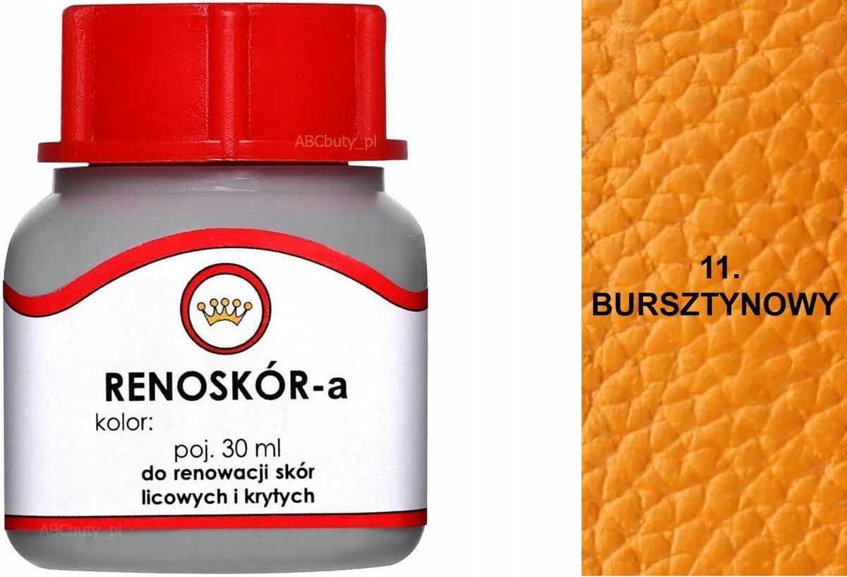 G10-01 BURSZTYNOWY 11 RENOSKÓR FARBA DO BUTÓW WILBRA DO SKÓRY LICOWA LAKIER