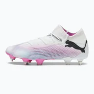 Piłka nożna - Buty piłkarskie PUMA Future 7 Ultimate Rush FG/AG strong gray/cool dark gray/electric lime - miniaturka - grafika 1