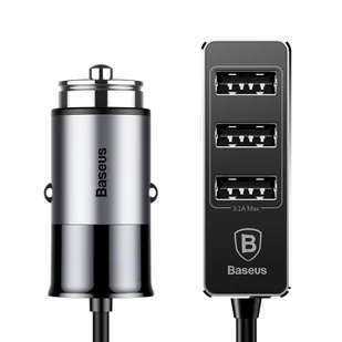Enjoy Baseus Baseus Together ładowarka samochodowa z przedłużaczem hubem 4x USB 5.5A szary (CCTON-0G) hurtel-37937-0 - Ładowarki samochodowe - miniaturka - grafika 10