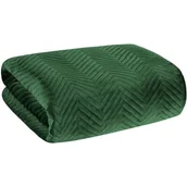 Narzuty - Euro Firany Narzuta 230 x 260 Euro Welurowa Wz. Sofia C. Zielony 1219818 - miniaturka - grafika 1