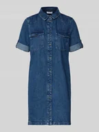 Sukienki - Sukienka jeansowa z kieszeniami na piersi model 'NEW SIGNE' - miniaturka - grafika 1