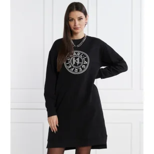 Karl Lagerfeld Sukienka hotfix logo sweatdress - Sukienki - miniaturka - grafika 1