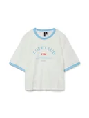 Koszulki i topy damskie - Vero Moda Koszulka w kolorze biało-błękitnym - miniaturka - grafika 1