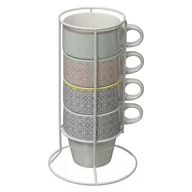 Filiżanki - Filiżanki MIA HOME, biały, 260 ml,  4 szt. - miniaturka - grafika 1