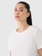 Koszulki i topy damskie - 4F Koszulka damska treningowa oversize szybkoschnąca 4FRSS25TFTSF1236-11S Biały Roz. XXL - miniaturka - grafika 1