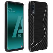 Etui i futerały do telefonów - Etui z miękkiego silikonu w stylu S-Line do Samsunga Galaxy A50 – czarne - miniaturka - grafika 1