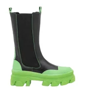 Botki damskie - Buty damskie rozm 36 botki Steve Madden Filou skórzane czarne zielone - miniaturka - grafika 1