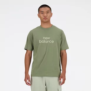Koszulka męska New Balance MT41582DEK  zielona - Koszulki męskie - miniaturka - grafika 1