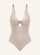 Body - Spanx Body Modelujące Suit Your Fancy Plunge beige - miniaturka - grafika 1