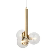 Lampy sufitowe - Pojedyncza lampa Perla 40855 Sigma bańki do jadalni złota transparentna - miniaturka - grafika 1