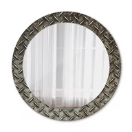 Lustra - Ścienne Lustro Rama Glamour Stalowa tekstura 70cm - miniaturka - grafika 1