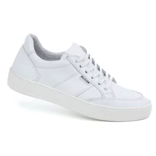 Buty męskie skórzane sportowe sznurowane 872KNT białe - Buty Olivier - Półbuty męskie - miniaturka - grafika 1