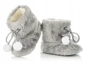 Buty dla dziewczynek - Ciepłe kozaczki niemowlęce niechodki r.17/18 - miniaturka - grafika 1