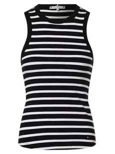Tommy Hilfiger - Top damski, niebieski|biały - Torebki damskie - miniaturka - grafika 1