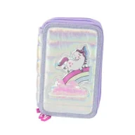 Piórniki - Nice Group Piórnik puffy z wyposażeniem fiolet - miniaturka - grafika 1